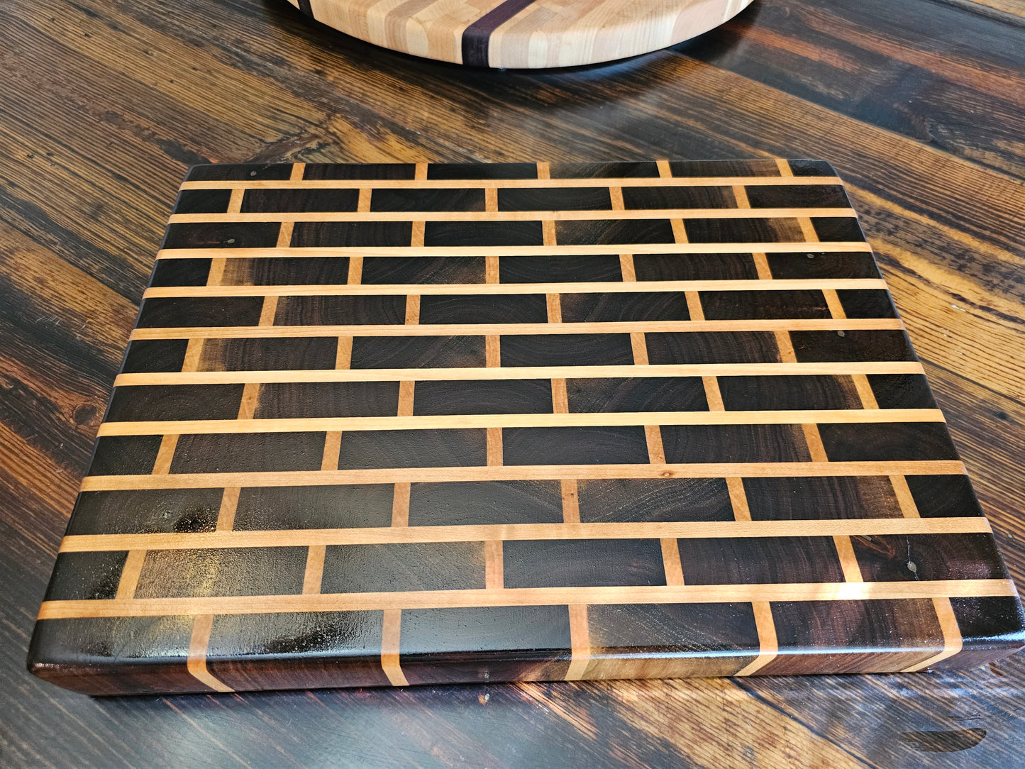 Walnut and Maple BRICK Butcher Block