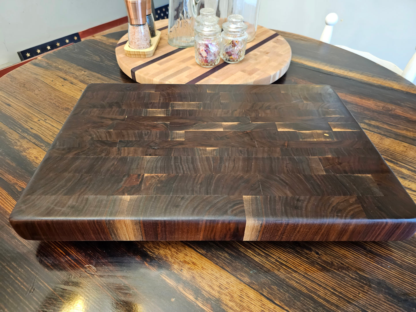 Solid Black Walnut End-grain Butcher Block