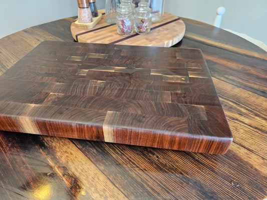 Solid Black Walnut End-grain Butcher Block