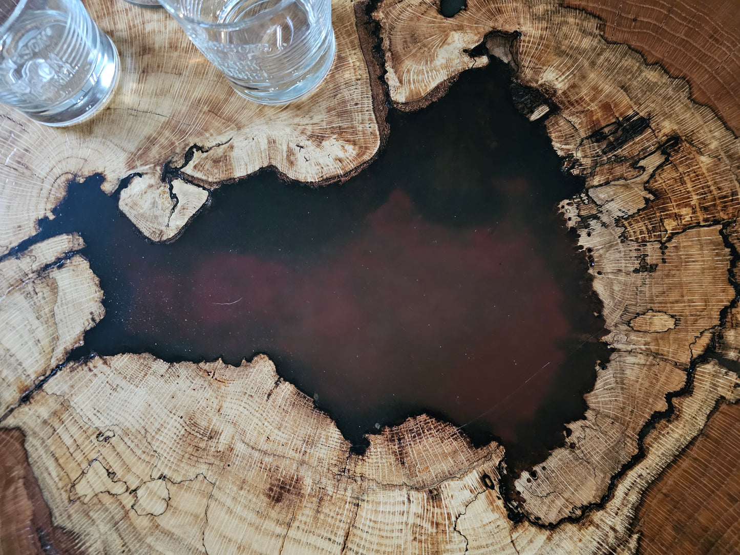 Hollow Red Oak End Table