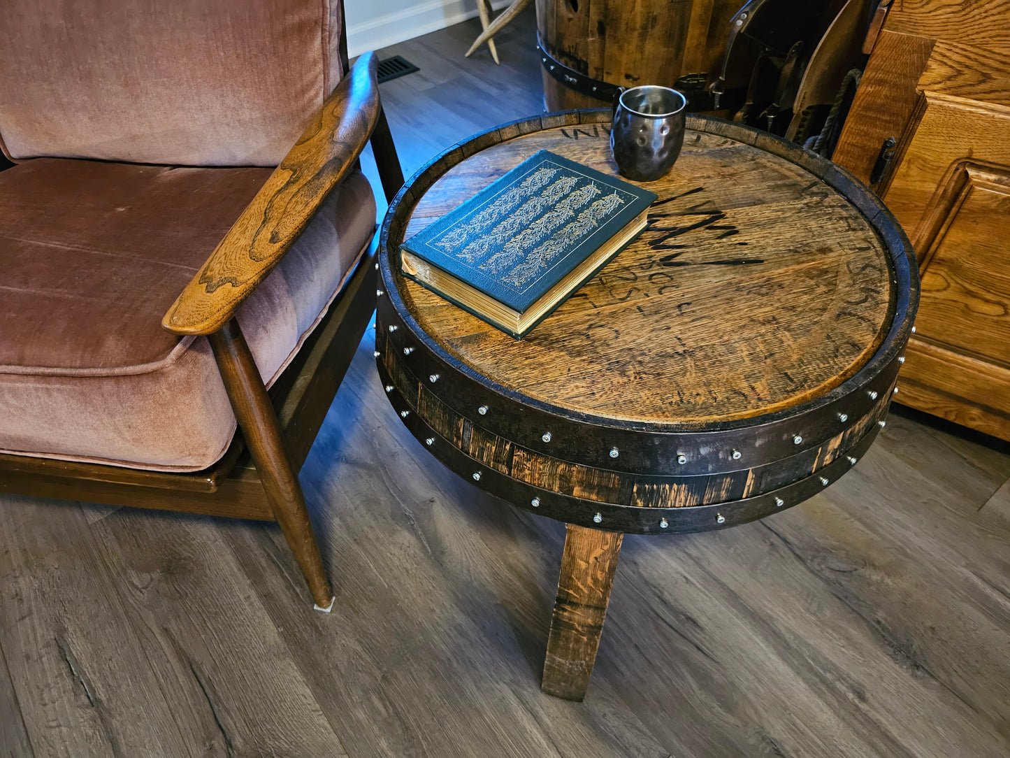 Whiskey Barrel End Tables