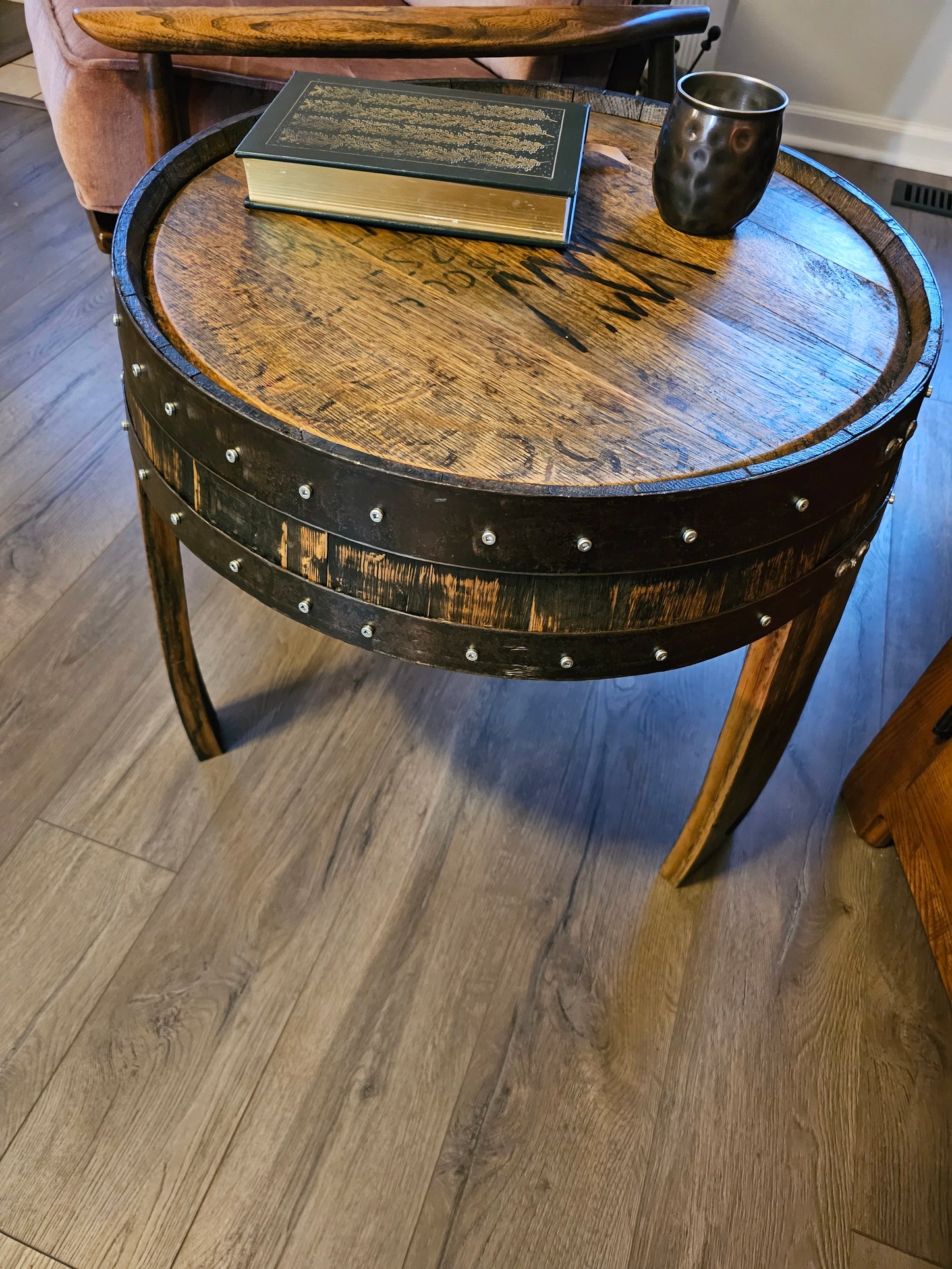 Whiskey Barrel End Tables