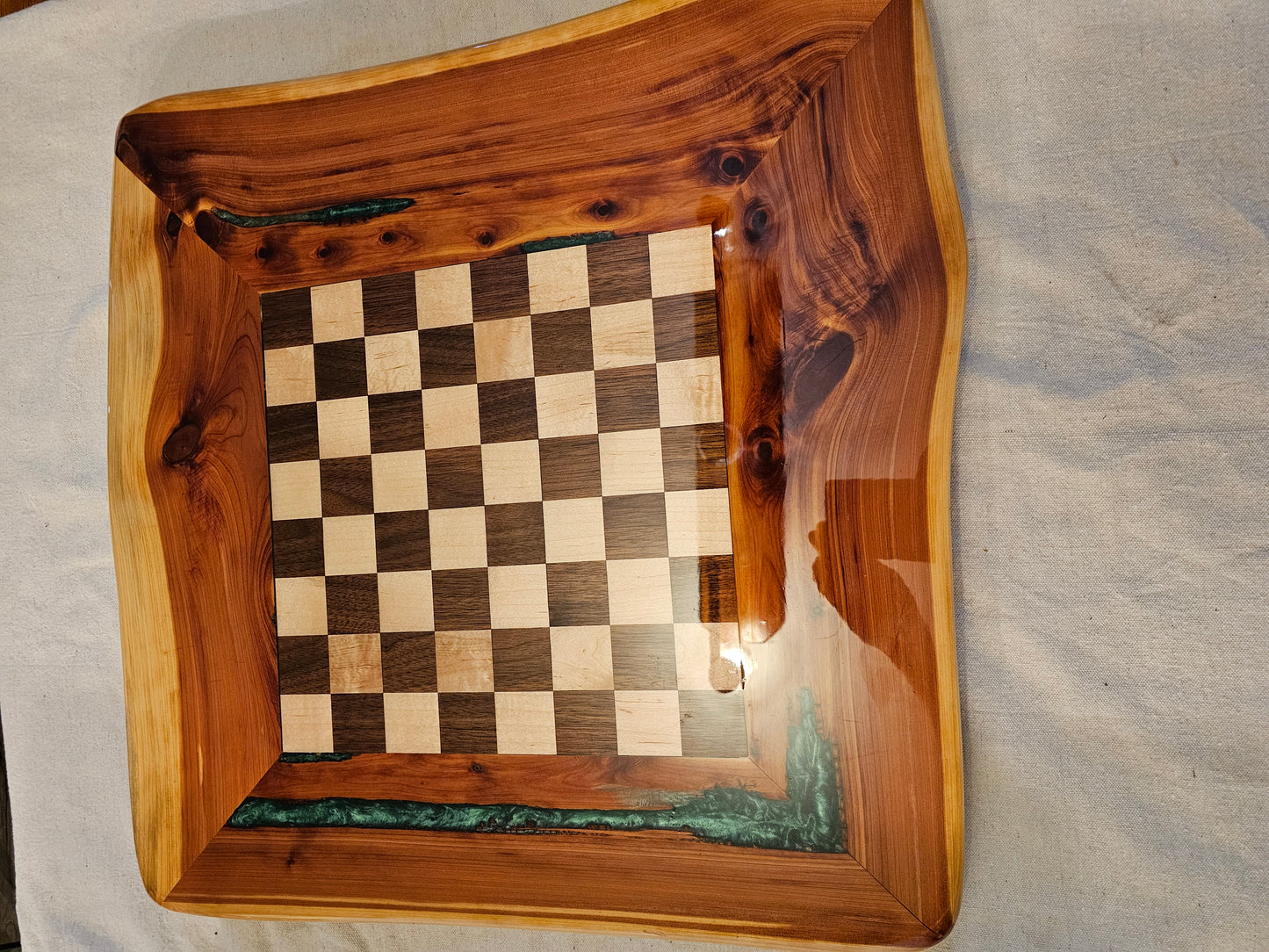 Cedar Epoxy Chess Board