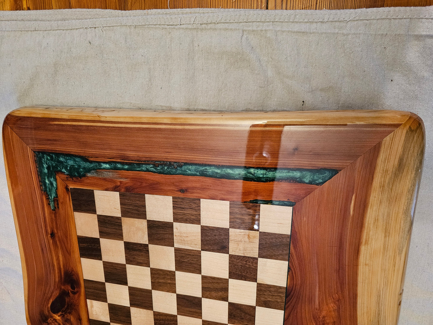 Cedar Epoxy Chess Board