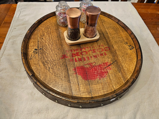 Lazy Susan Whiskey Barrel Top