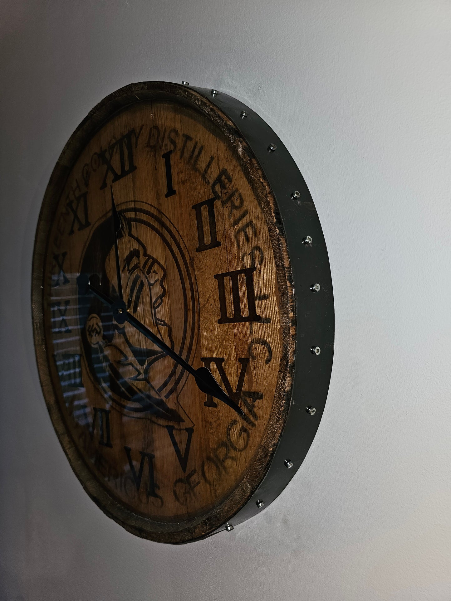Clock FSU Logo Whiskey Barrel