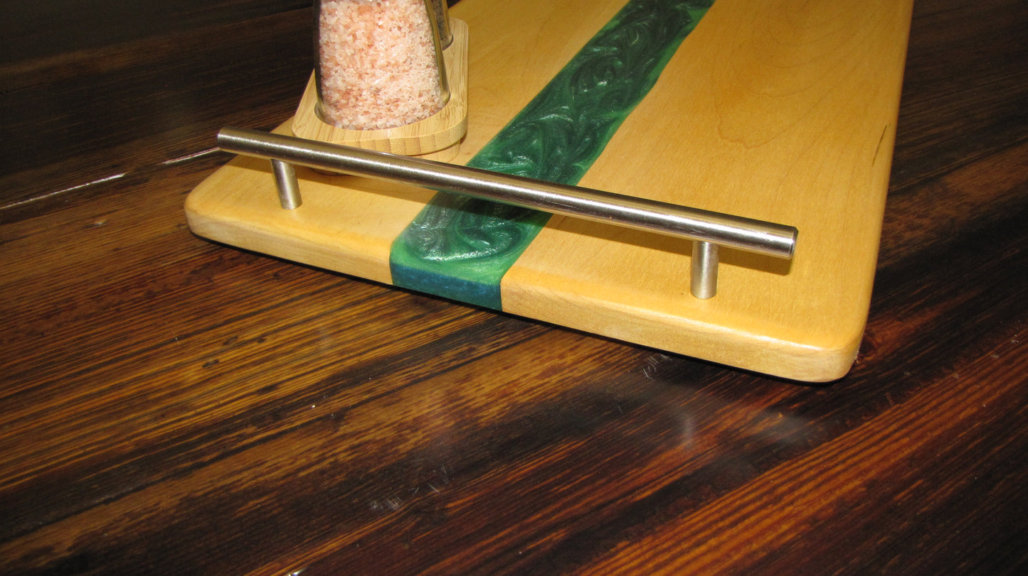 Maple Epoxy Resin Charcuterie Serving Tray