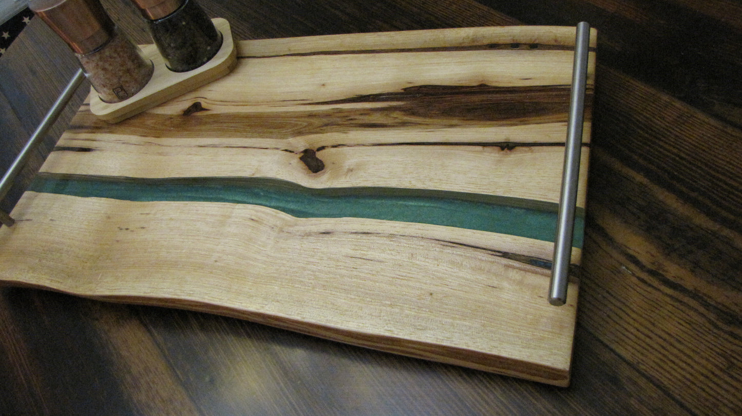 Charcuterie Board Hickory Epoxy River