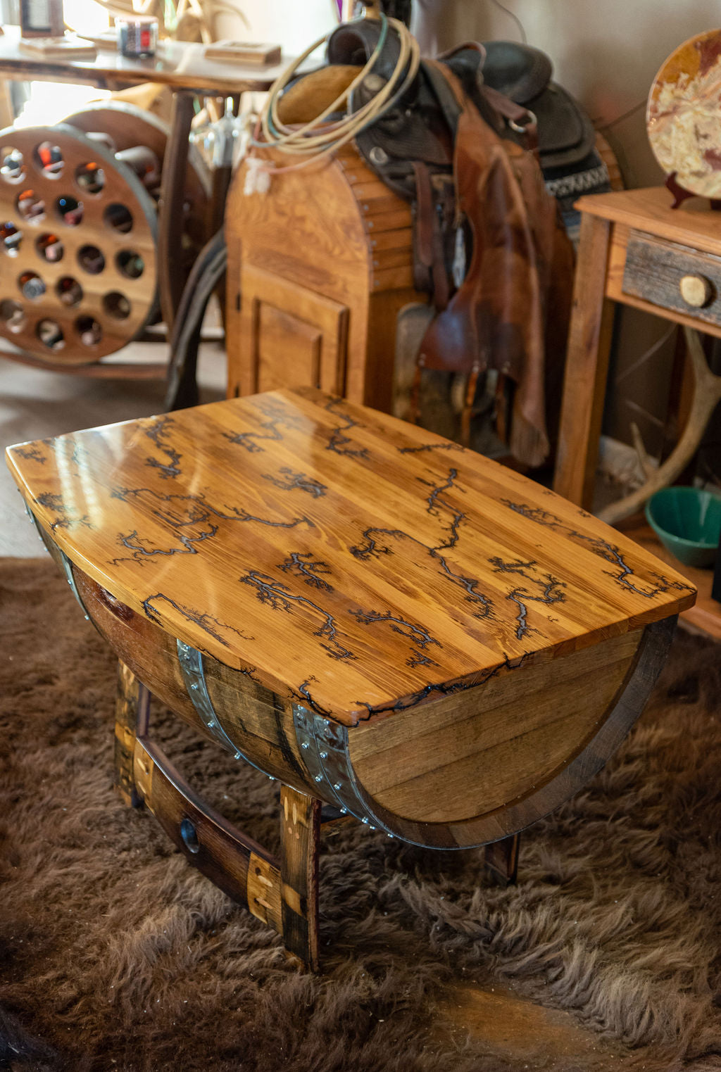 Wine Barrel Coffee Table