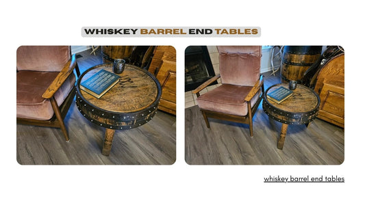 Whiskey Barrel End Tables