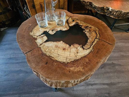 Hollow Red Oak End Table