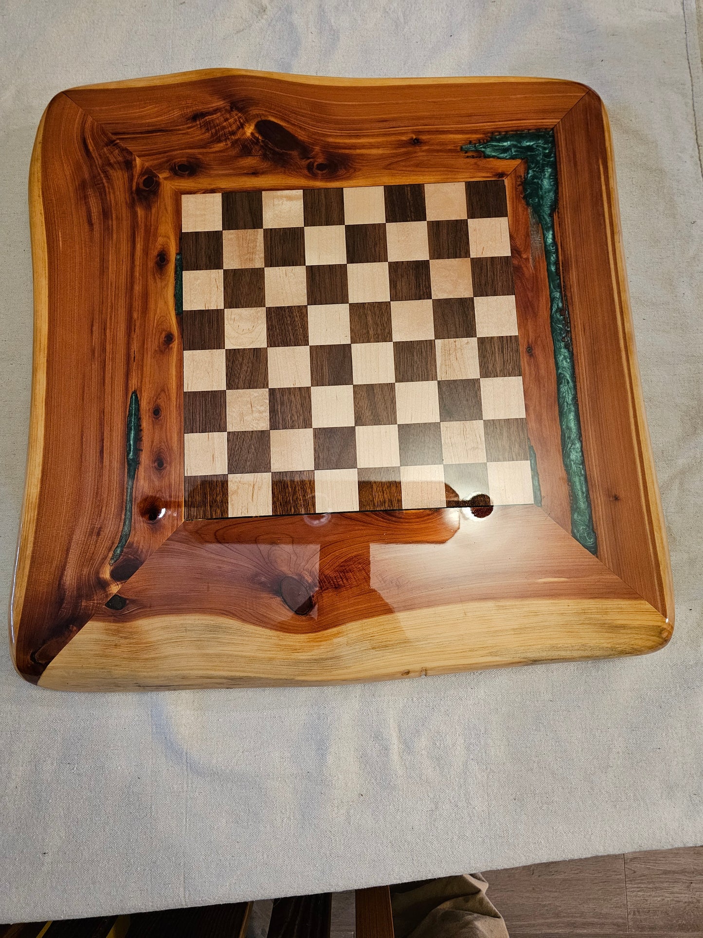 Cedar Epoxy Chess Board