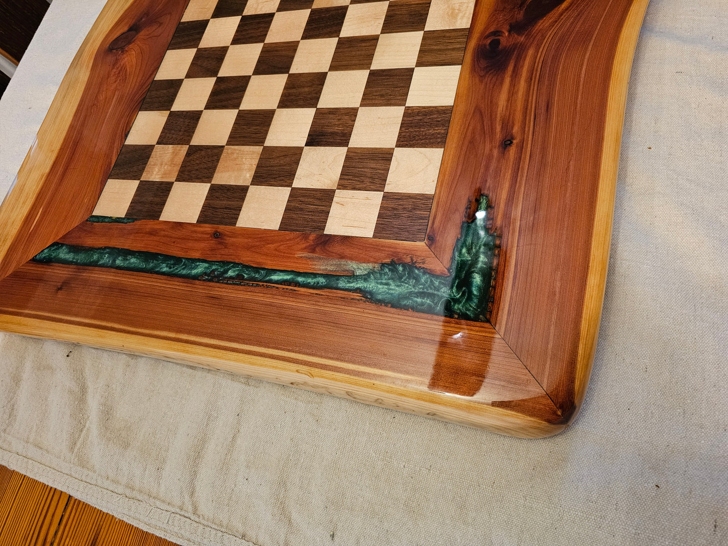 Cedar Epoxy Chess Board