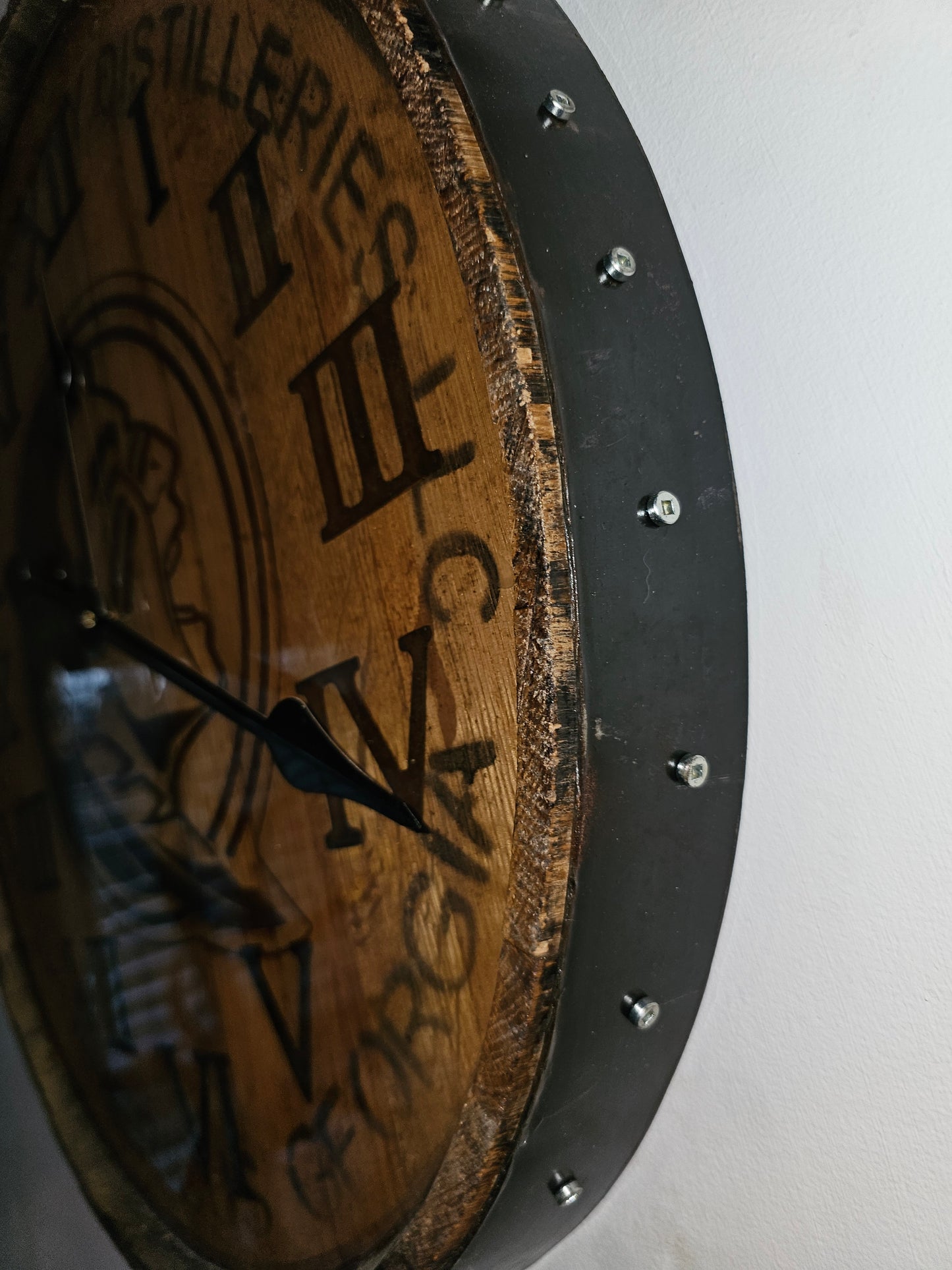 Clock FSU Logo Whiskey Barrel