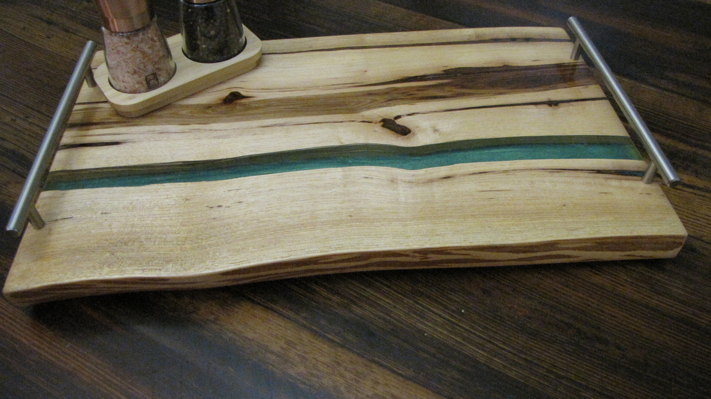 Charcuterie Board Hickory Epoxy River