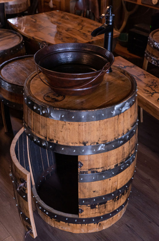 Whiskey Barrel Vanity