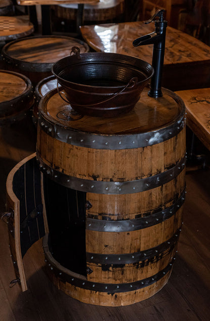 Whiskey Barrel Vanity